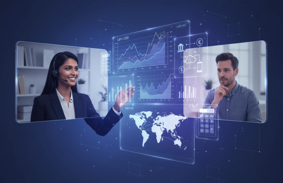 HUBFX currency exchange consultation experts team ready to help clients book appointments for FX advice